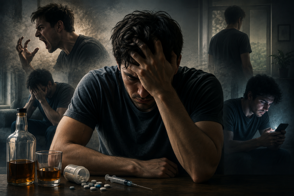 Behavioural changes of addicted person